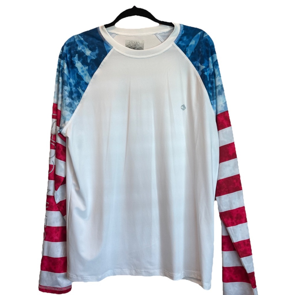 Patriotic rash guard men’s size medium ocean + coast